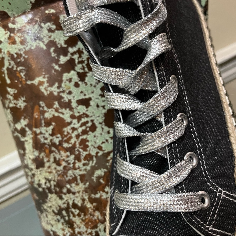 Fashion Nova Black and White High-Top Sneakers - Picture 2 of 4
